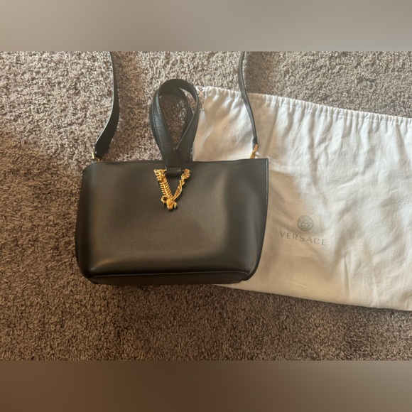 Versace Virtus Medium Bucket Bag. Back - Picture 5 of 14